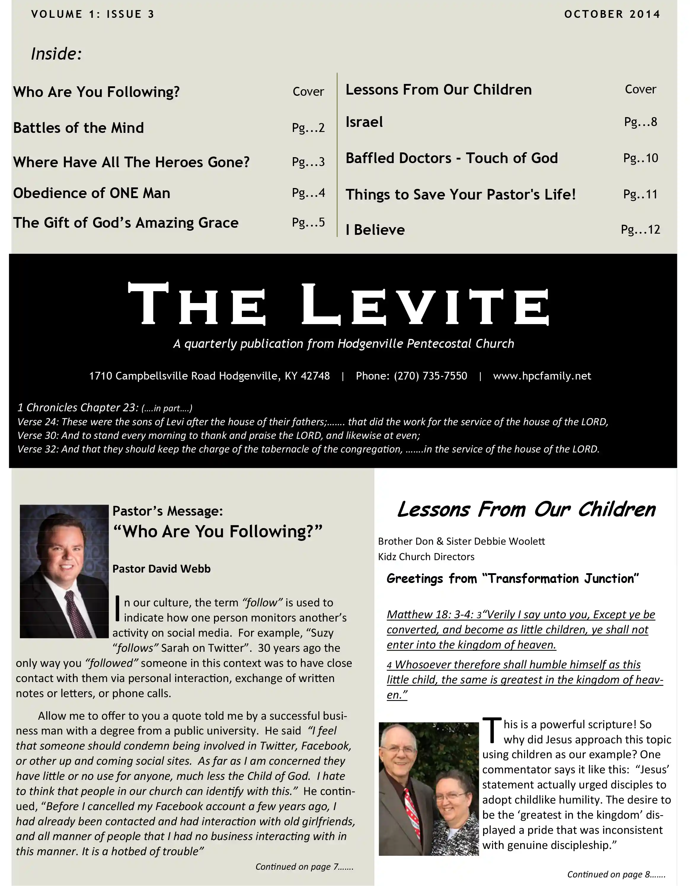 an image of a Levite publication cover page